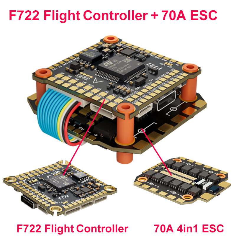 Drone Power Distribution Board - DAKEFPV F722 60A スタック ICM42688P F722